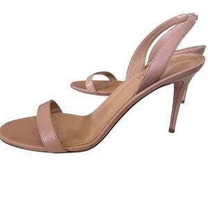 Aquazurra So Nude 85 mm Womens Sz 40.5 EU Slingback Nude Heeled Sandals